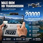 Holy Stone HS360D 4K UHD Camera Drone for Adults, Under 249g Foldable FPV RC Quadcopter with 80 Min Flight Time and 20,000 ft Long Range