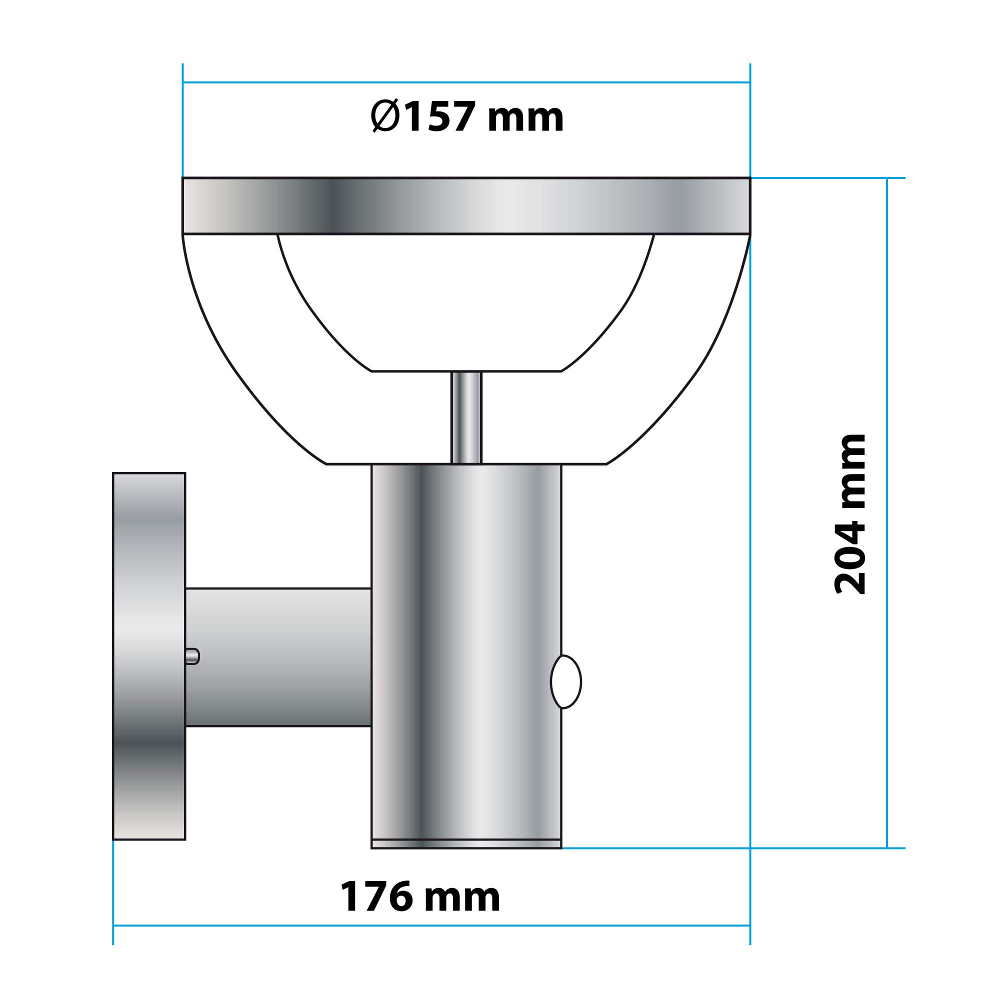 Maxkomfort LED Aussenleuchte mit Bewegungsmelder Standleuchte Gartenleuchte Wegeleuchte Lampe 9W Edelstahl 80cm modern IP54 309A1-800