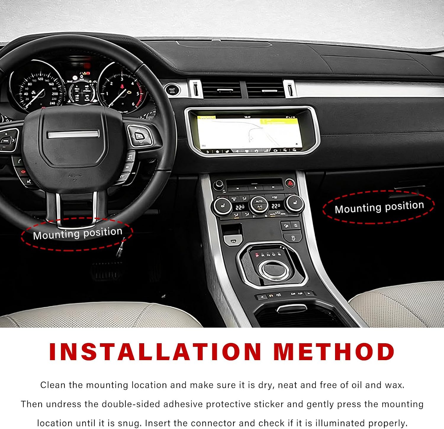 Car LED Strip Light, 12V 24 LEDs RGB Under Dash Atmosphere Light Strip with USB Port, Universal LED Neon Ambient Night Lights Interior Decorative Lamp for Sedan Truck SUV (Red)