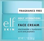 e.l.f. SKIN Holy Hydration! Face Cream, Fragrance Free, Smooth, Non-Greasy, Lightweight, Nourishing, Moisturises, Softens, Absorbs Quickly, Suitable For All Skin Types