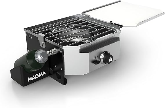 Magma Crossover Single Burner Firebox, Grill Top, and Plancha CO10-130, portable grill and cooking system for RV, camping, tailgating