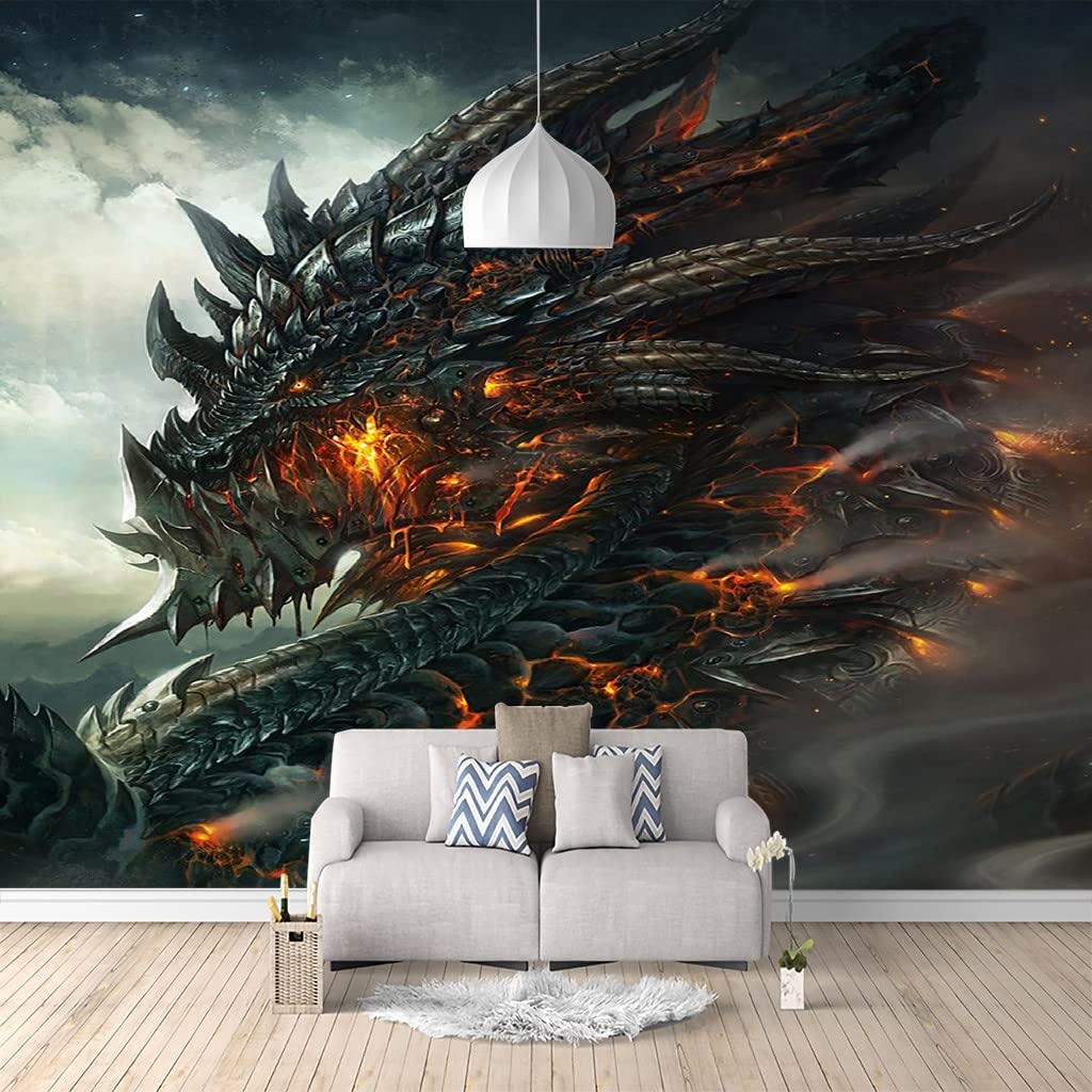 Amazon | 壁紙 メタルドラゴン パターン 280x200 cm 大型壁画 天井壁紙
