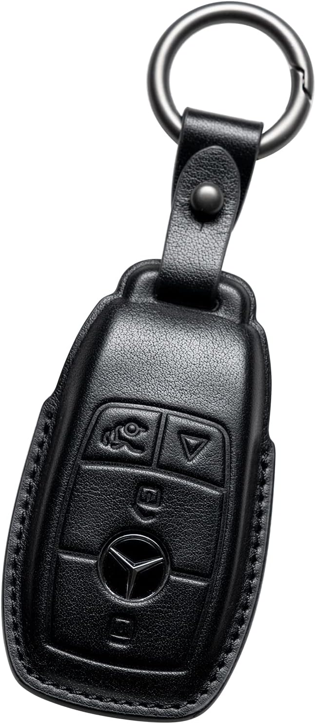 Mercedes Benz Key Fob Cover Leather Car Key Case 2026 2025 2024 2023 2022 GLE350 GLE450 GLS450 GLS580 GLA250 GLA35 EQB CLA250 CLA35 CLA45 AMG GT