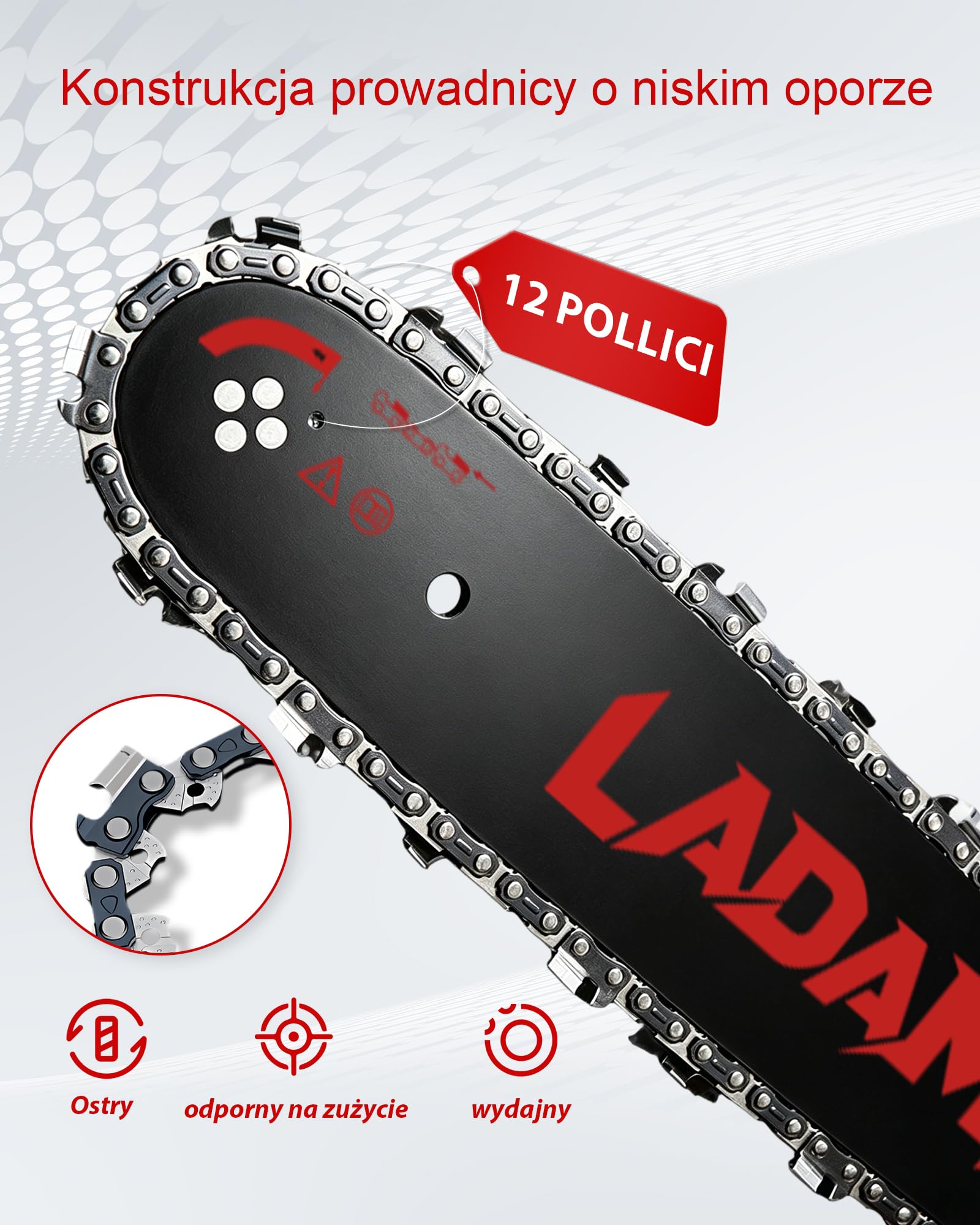 Benzynowa piła łańcuchowa 25 CC, 2-suwowa piła łańcuchowa, 12 calowe brzeszczoty, 2 łańcuchy, przenośna piła łańcuchowa, wyłącznik bezpieczeństwa. Piła spalinowa do pielęgnacji drzew do nożyc
