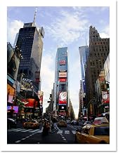 Wee Blue Coo Mp Cityscape Times Square New York USA Billboard Taxi Cab Large Framed Art Print Poster Wall Decor 18x24 inch