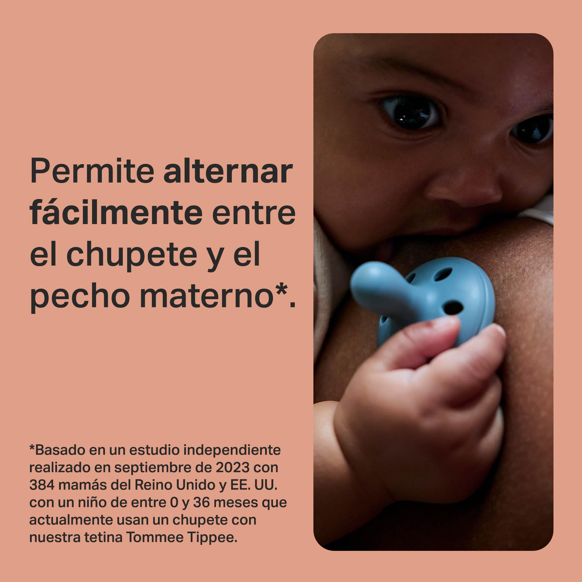 Tommee Tippee Chupete anatómico ligero, 0-6m, paquete de 4, diseño ligero de silicona de una sola pieza, tetina simétrica