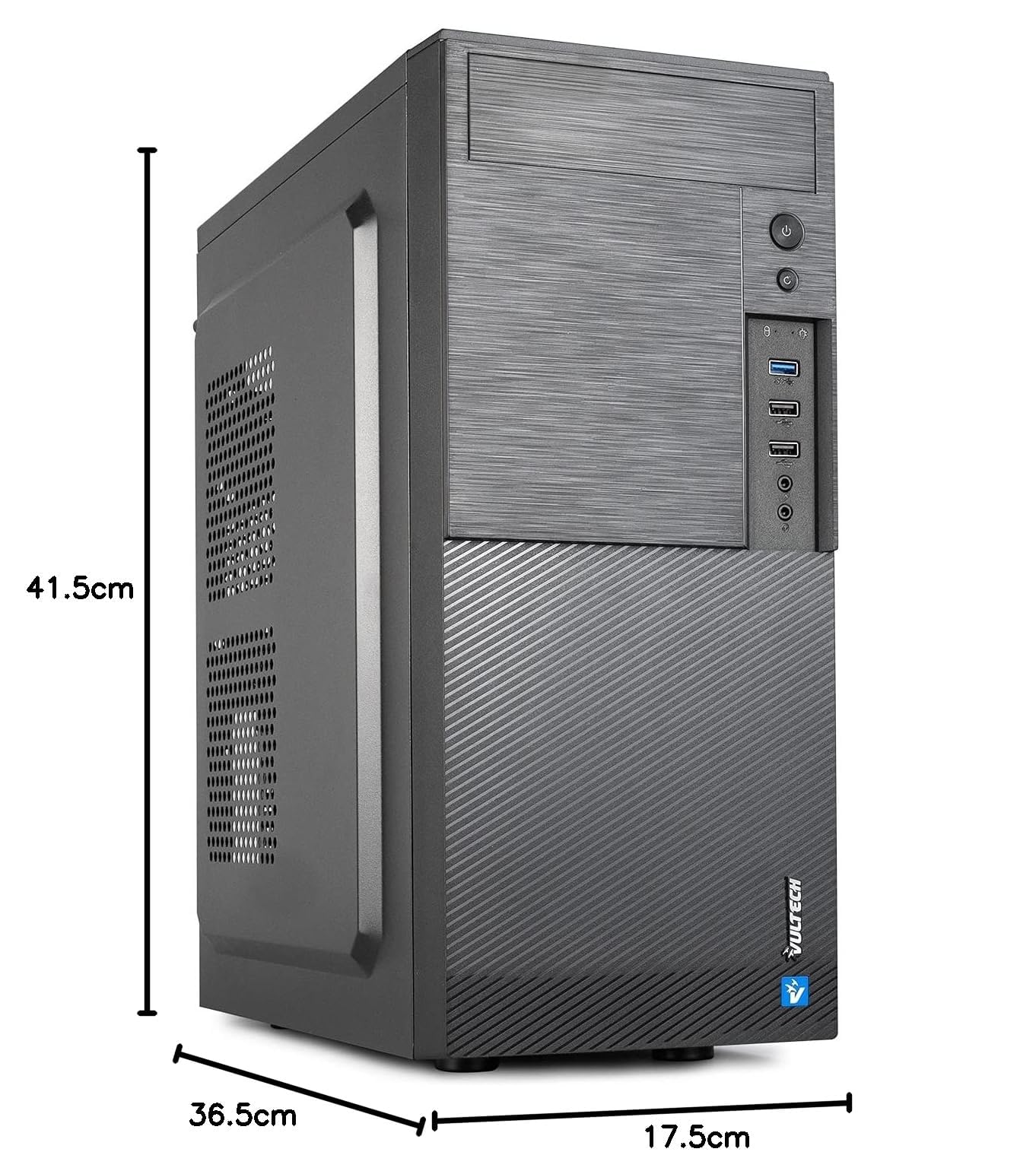 Case Vultech VCO-A1699 Rev 2.1 ATX 1x USB 2.0,2X USB 3.0, sans Alimentation, Noir
