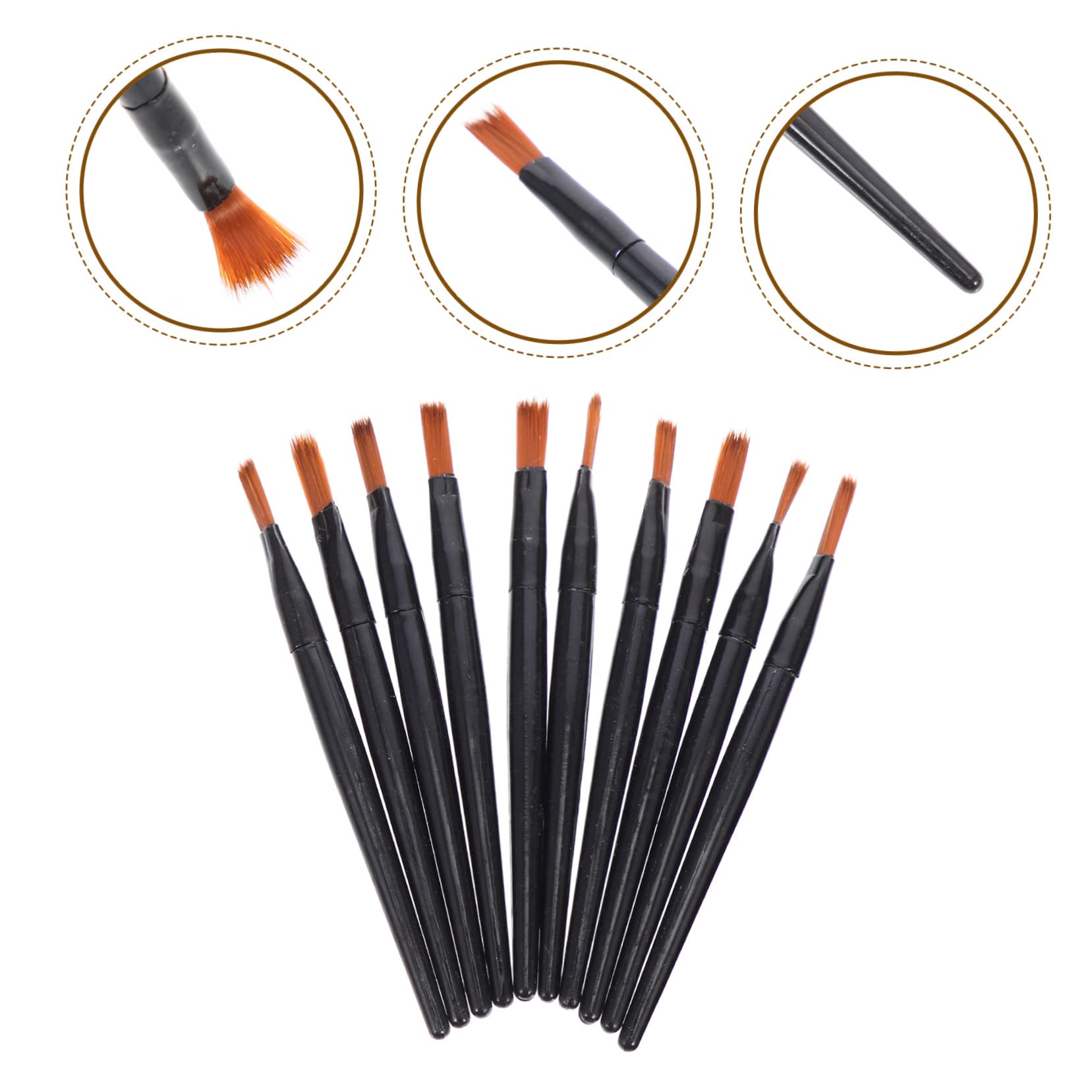 Beavorty 500stücke Mini Lippenstiftapplikatoren Künstlichen Fasern Tragbare Make-up-pinsel Für Präzise Lippen Und Augen-make-up-anwendungen Für Täglichen Und Professionellen Gebrauch