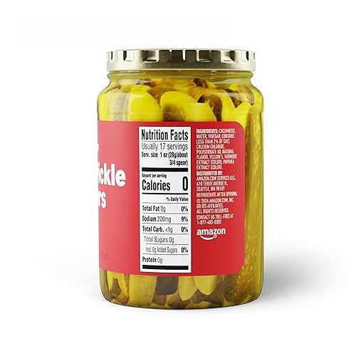 Miniatura 2 de Marca Amazon – Happy Belly Kosher eneldo pepinillo lanzas, 24 onzas