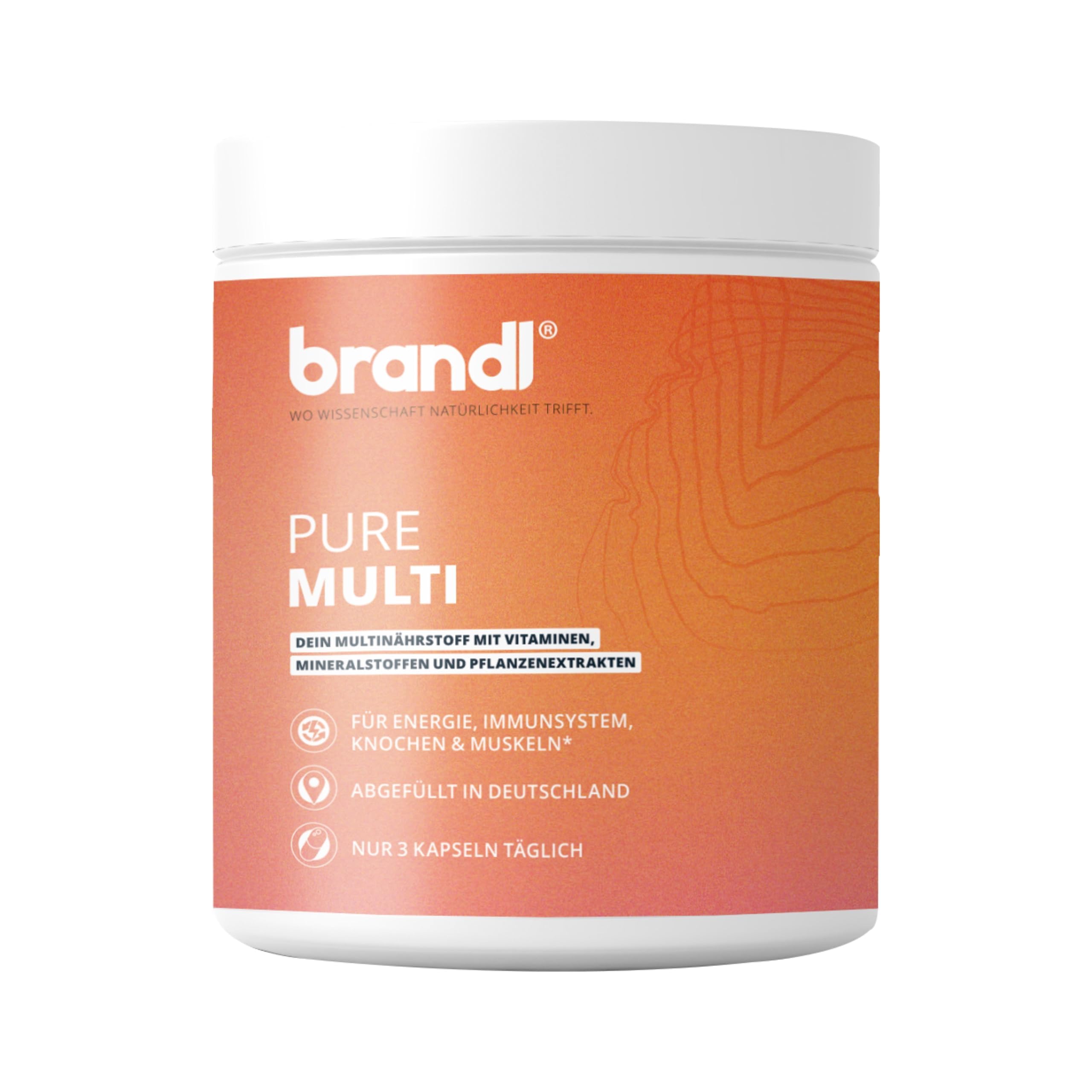 brandl Multivitamin Tabletten Hochdosiert – 135x Pure Multivitamin Kapseln