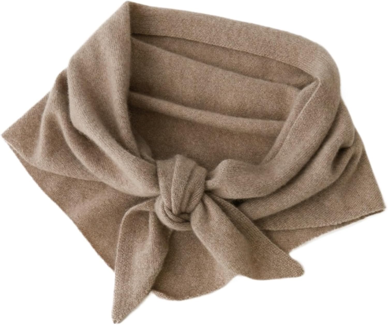 Knit Cashmere Triangle Scarf for Women Knitted Head Scarf Y2k Neckerchief Old Money Aesthetic Accessories (Coffee)