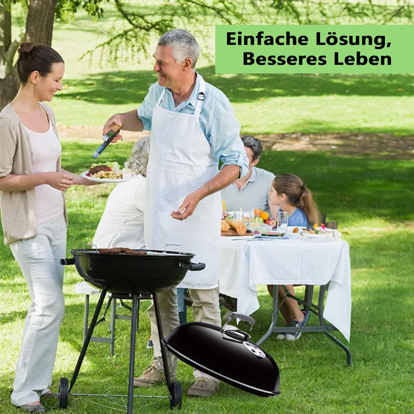 Copertura per Weber Barbecue 57cm, Telo Impermeabile da Esterno in Oxford 420D Resistente alle Intemperie, Accessori (Φ71x68 cm)