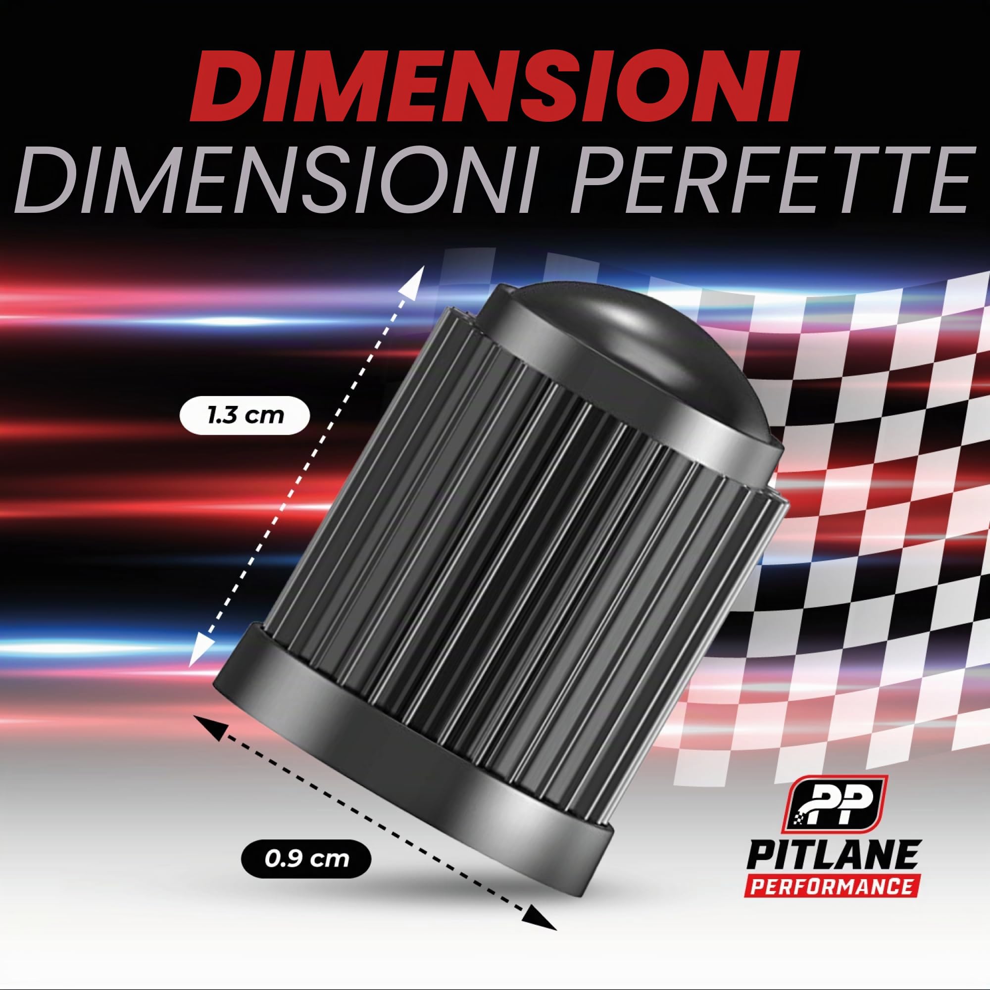 10 Tappi Coprivalvola per Pneumatici – Compatibili con Auto, SUV, Moto, Bici – Coperture Valvola Schrader Resistenti con Guarnizione Interna (Nero)