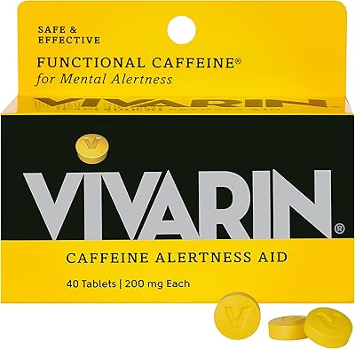Vivarin, Caffeine Pills, 200mg Caffeine per Dose, Safely and Effectively Helps You Stay Awake, No Sugar, Calories or Hidde...