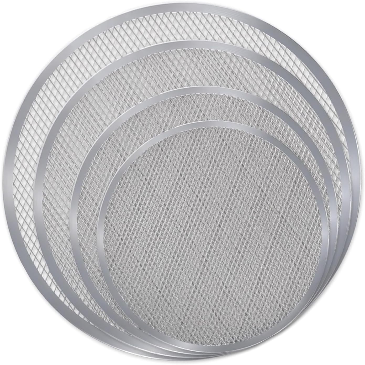Professional Aluminum Alloy Pizza Baking Tray with Meshes Bottom Seamless Pizza Cooking Sheet Kitchen Tool Continuous Aluminum Alloy Pan