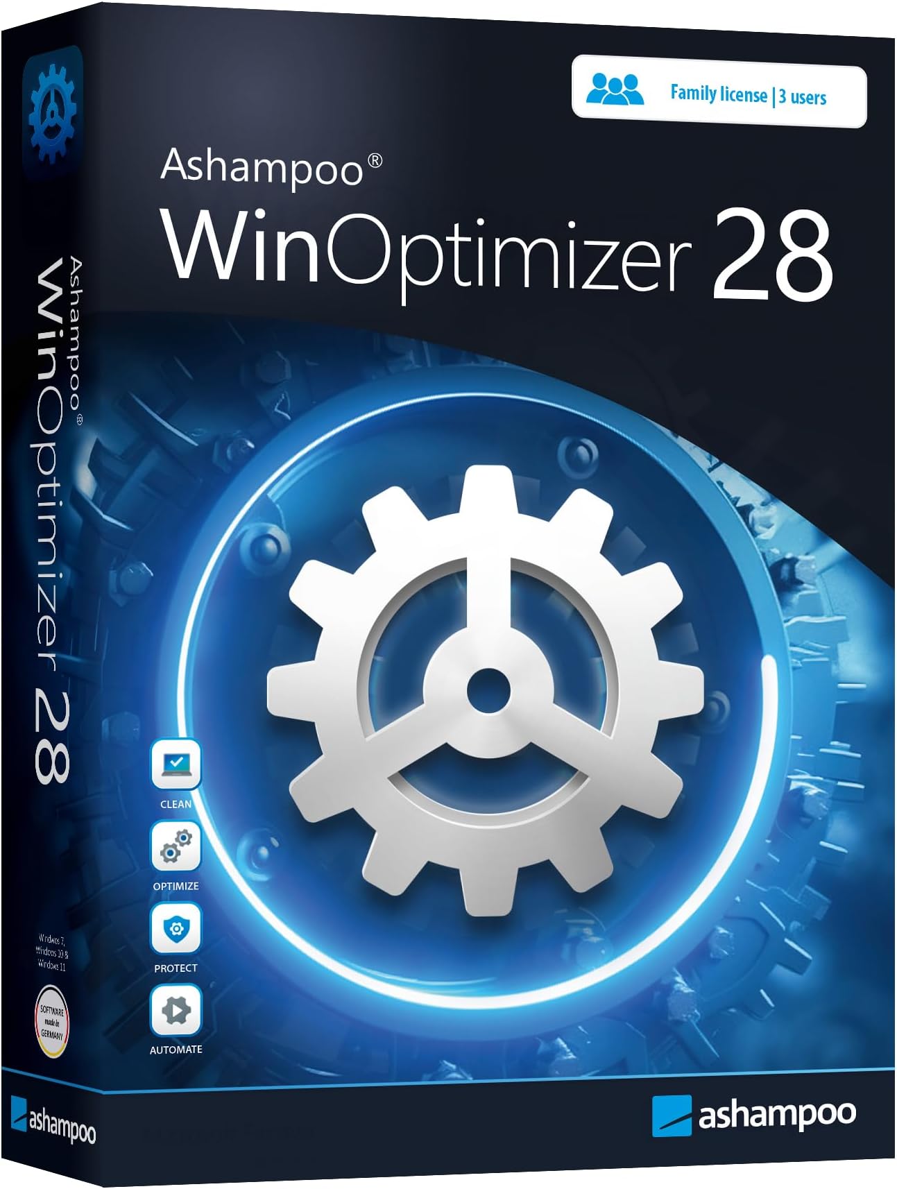WinOptimizer 28 – Increase the performance, stability and privacy of your PC – License for 3 computers – compatible with Windows 11, 10, 8.1, 8, 7