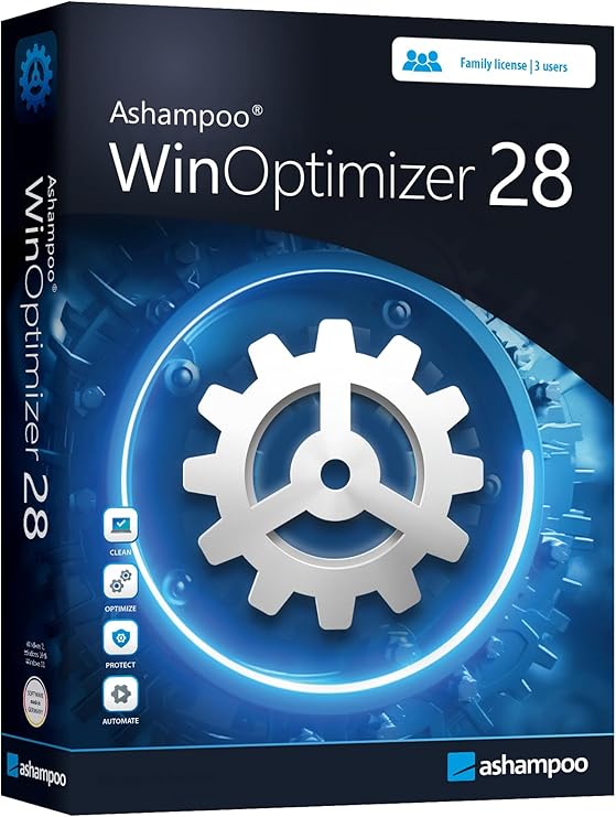 WinOptimizer 28 – Increase the performance, stability and privacy of your PC – License for 3 computers – compatible with Windows 11, 10, 8.1, 8, 7