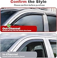 Vista 3 de KPY Moldura deflectora de viento con protección contra la lluvia compatible con Mazda 6 Sedan 2004-2013, 4 unidades, para ventana lateral
