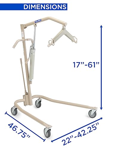 Miniatura 3 de Invacare 9805P - Kit de elevación hidráulica personal para pacientes con correa de malla de cuerpo completo Beige