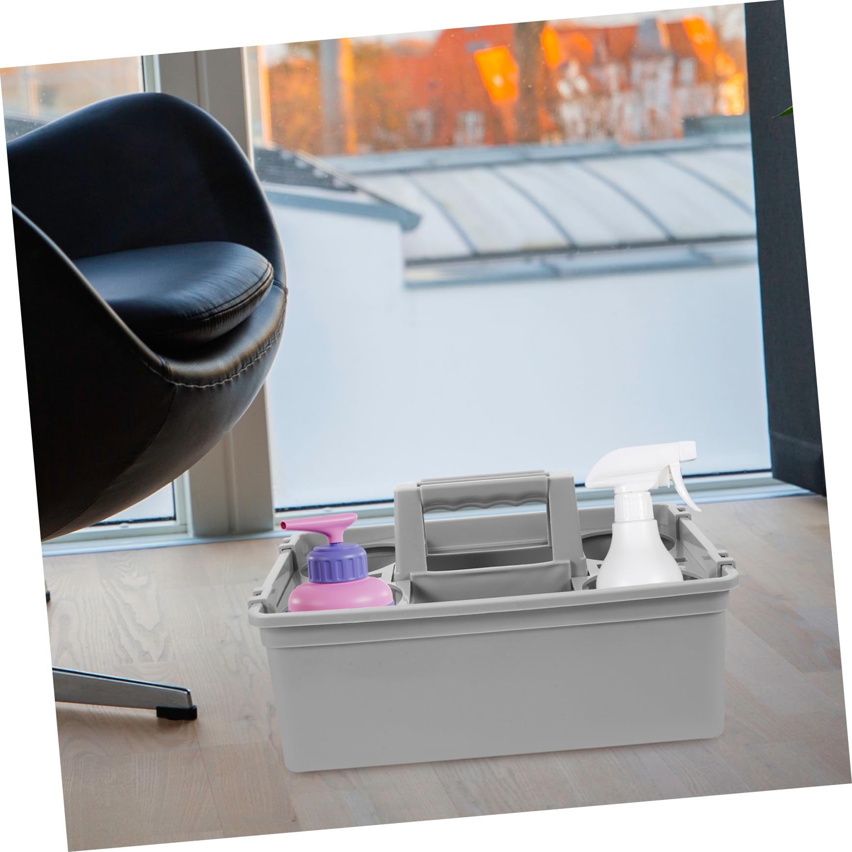 PRETYZOOM Cesta para Organización Ergonómica Compartimentos Separados Limpieza de Plástico Asa y Transporte Cómodo Hogar o Hotel