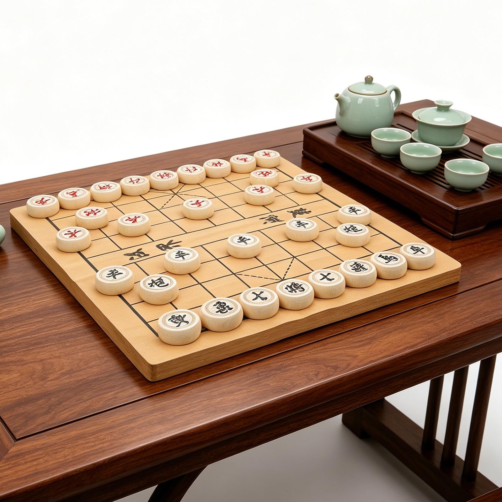 Toddmomy Juego de Ajedrez de Madera Maciza con Tablero PU y Caja de Madera de Palo de Rosa, Portátil y Decorativo para Estudio y Viaje
