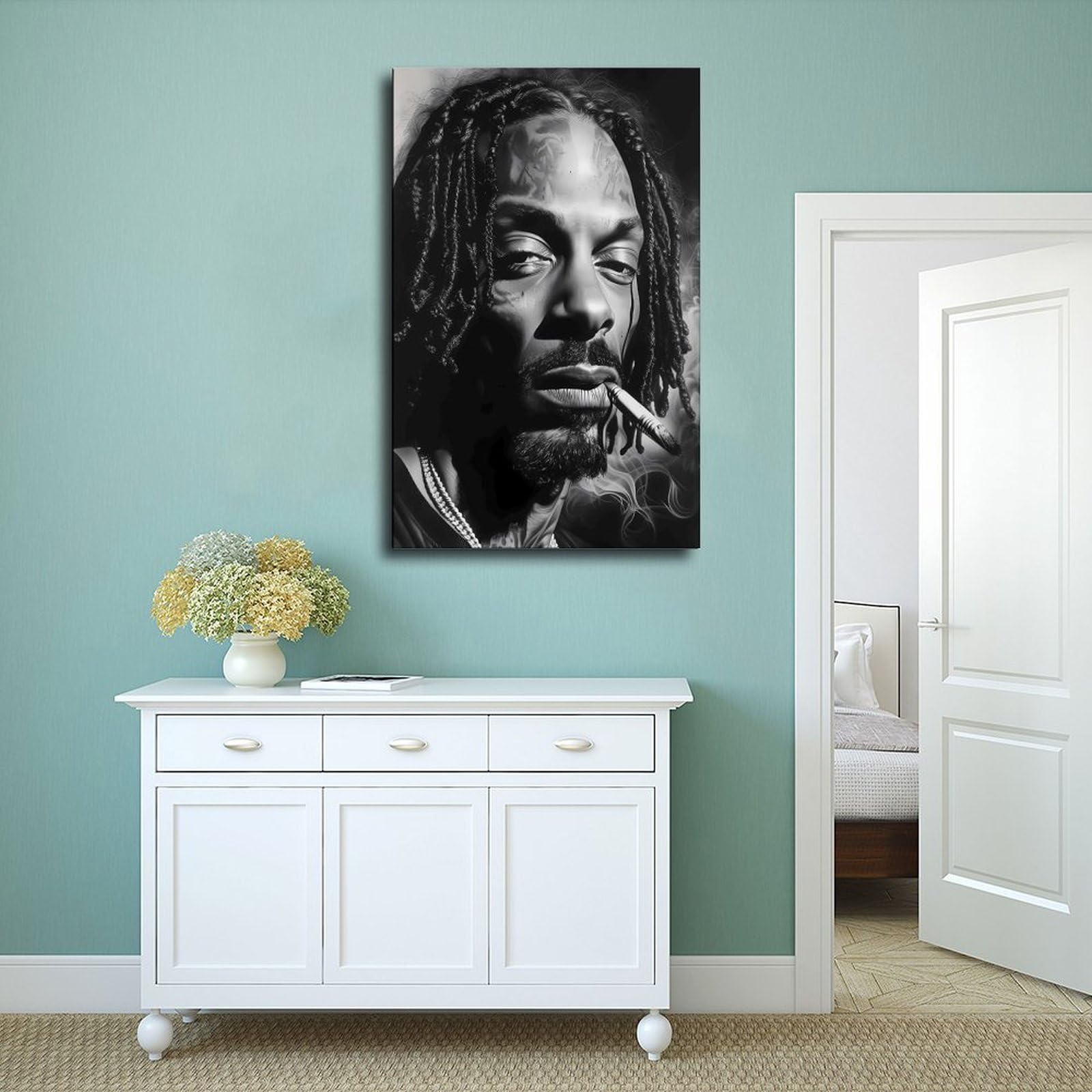 Poster su tela artistica da parete rap hip-hop, decorazione per camera da letto, ufficio, stanza, regalo, 50,8 cm L x 76,2 cm W