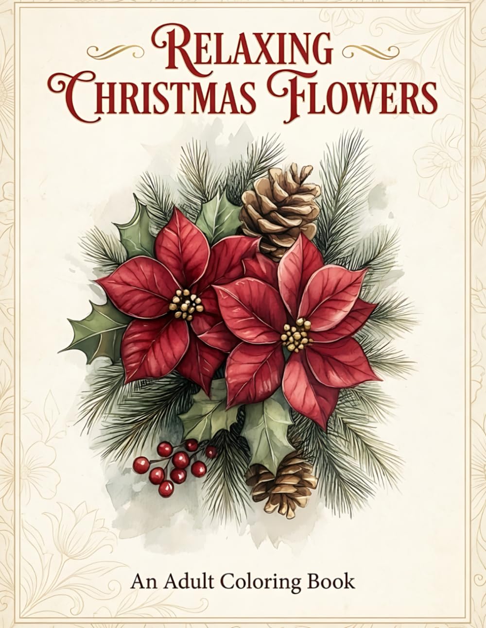 Relaxing Christmas Flowers: An Adult Coloring Book