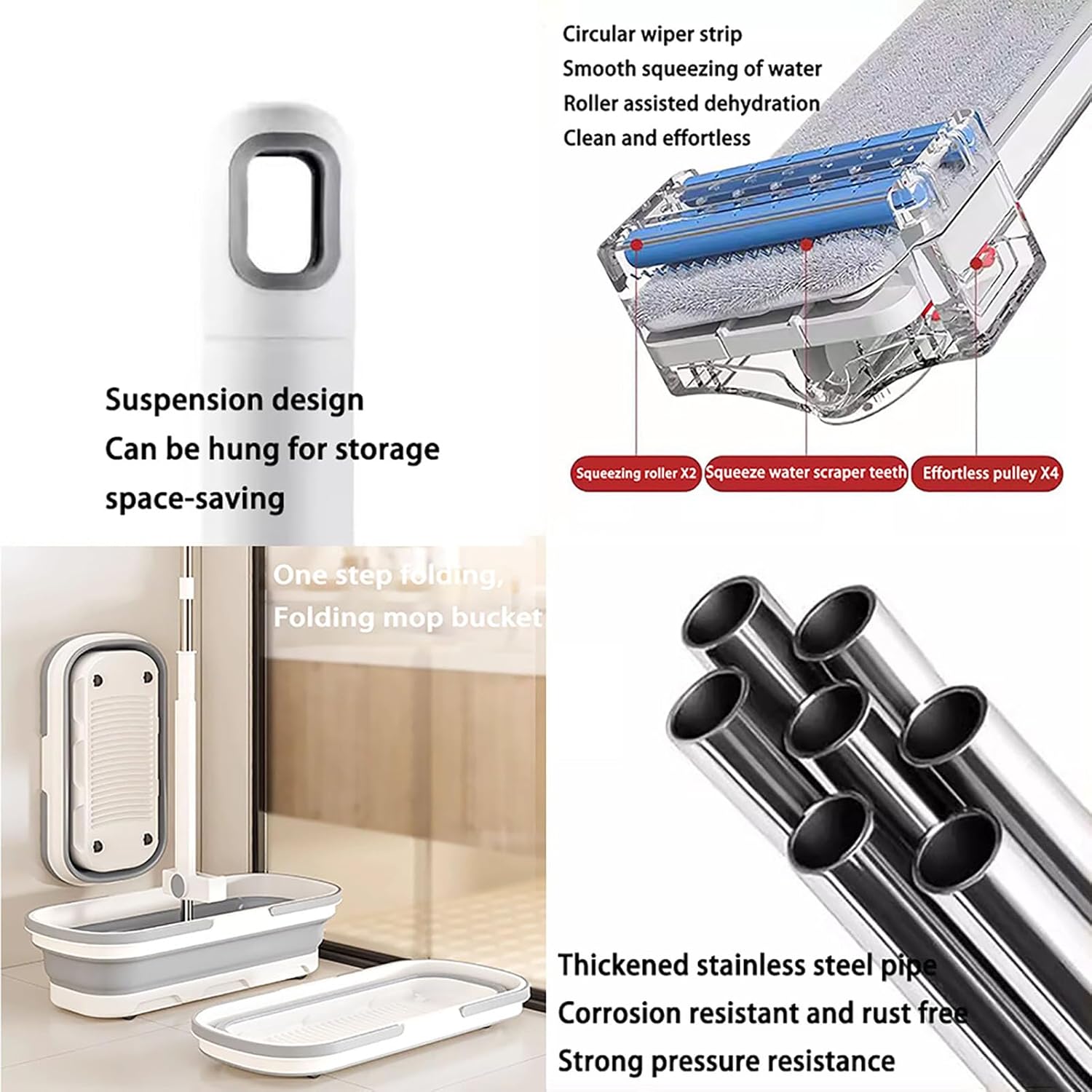 水洗可能な超微細繊維マット、回転モップとバケツ、乾湿両用の押出式自己しわモップは、木の床、硬い床、大理石、壁、窓、自動車、天井に適し
