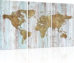 Visual Art Decor Retro Wood Background Vintage World Map Canvas Prints Home Wall Decoration World Map Wall Art Decor (Antique) - coolthings.us