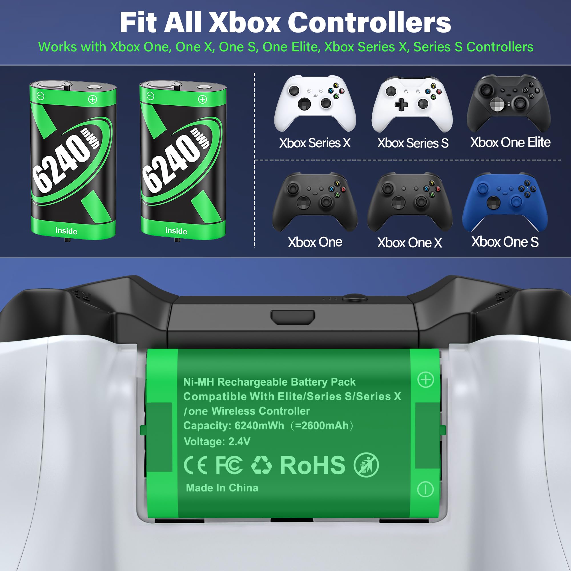 Amazon.co.jp: Xboxコントローラー用充電式バッテリーパック 