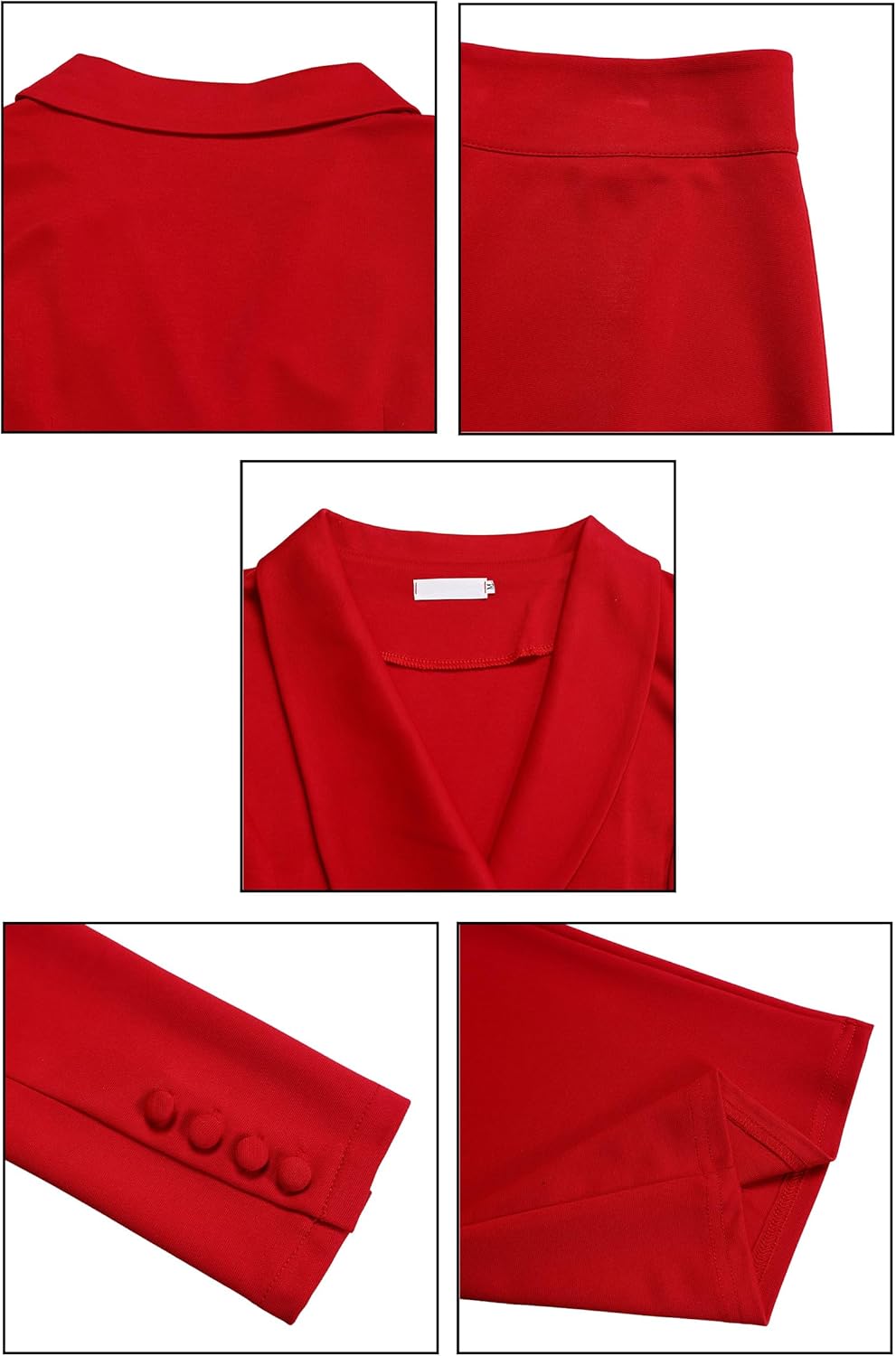 Tbahhir Women's 2 Piece Outfits Suit Set Long Sleeve Ruffle Blazer Tops Casual Business Wide Leg Pants Dressy - Image 7