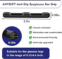 Vista 3 de Fundas de Agarre para Orejas de Gafas 8 Pares Mejoradas Antideslizantes de Silicona Fundas de Puntas de Patillas de Gafas Retenedor Ganchos