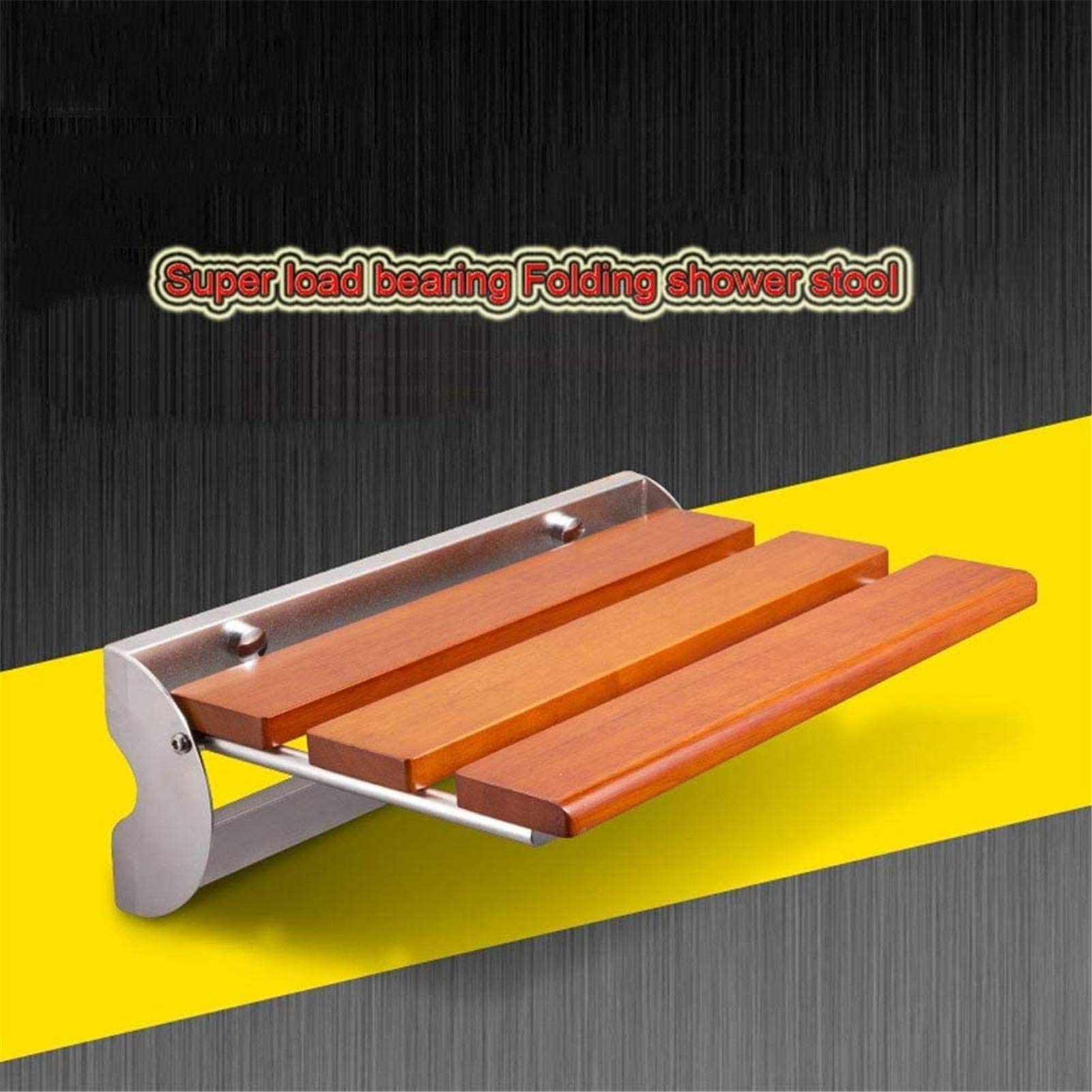Duschsitz Taburete de ba?o Duschstuhl Duschhocker An der Wand befestigter Duschsitz Zusammenklappbar Kann 150 kg tragen Robuster Duschstuhl Badezimmer-Wandstuhl für ältere Menschen (Size : Large) Ap