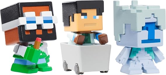 Mattel Minecraft Biome Settlers Series Mini Figure Tundra 3-Pack