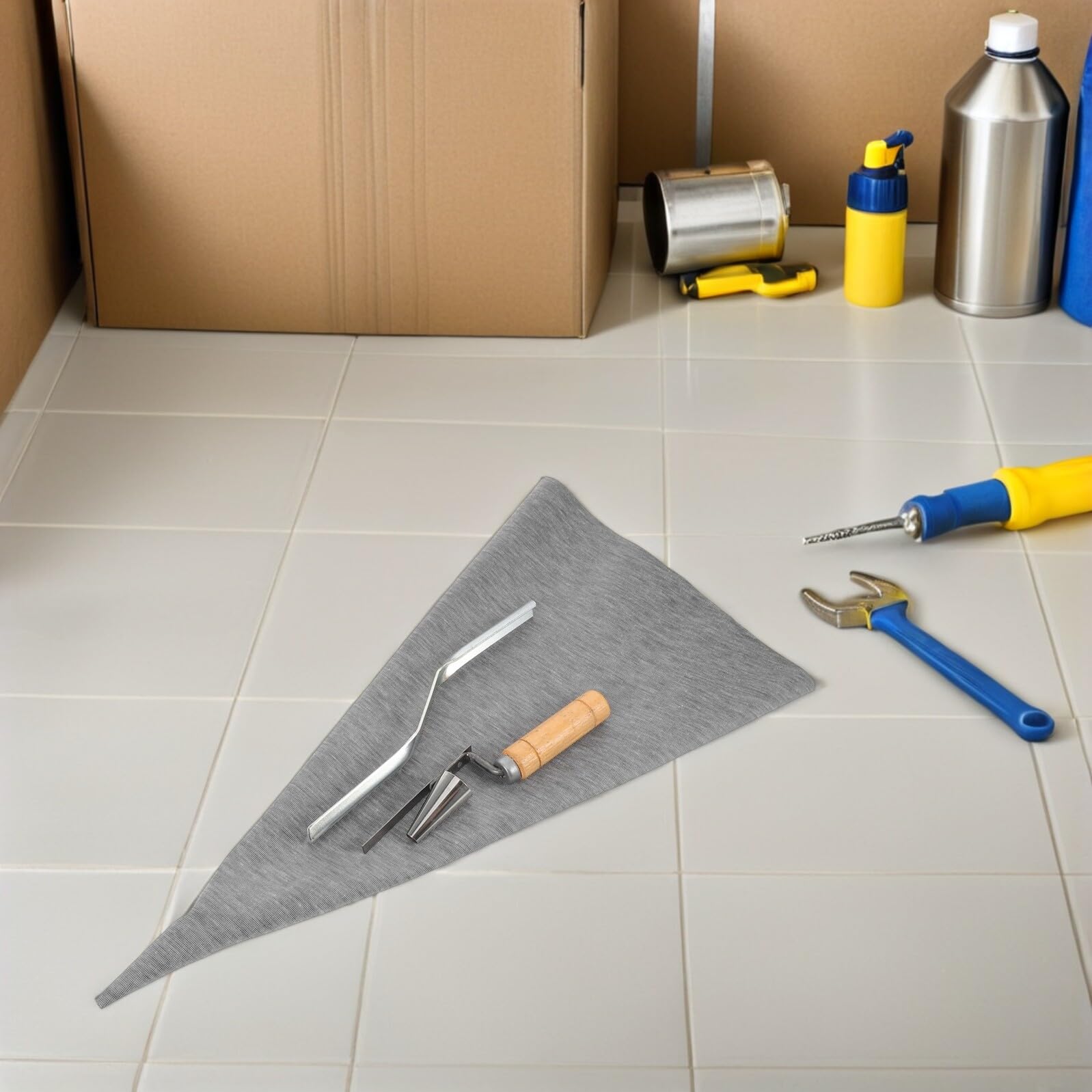 Toddmomy à Mortier pour Maçonnerie de Jointoiement Flexible avec Pointe Métallique Kit Installation pour Carrelage et Briques Anti-fuites pour Mortier et Couleur Outil de Maçon