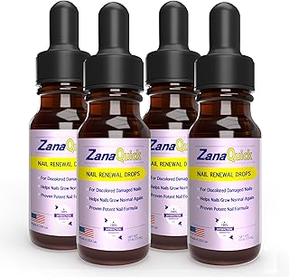 ZanaQuick Toenail Treatment Drops - 4 Pack Extra Strength Nail Repair Solution for Toe Nails & Fingernails - Powerful Nail Care Renewal & Recovery Liquid for Thick, Damaged & Discolored Nails Remedy