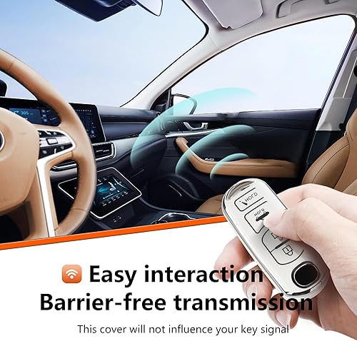 Miniatura 4 de Funda para llavero Mazda con llavero de diamante, compatible con control remoto inteligente Mazda 3 6 8 Miata MX-5 CX-3 CX-5 CX-7 CX-9