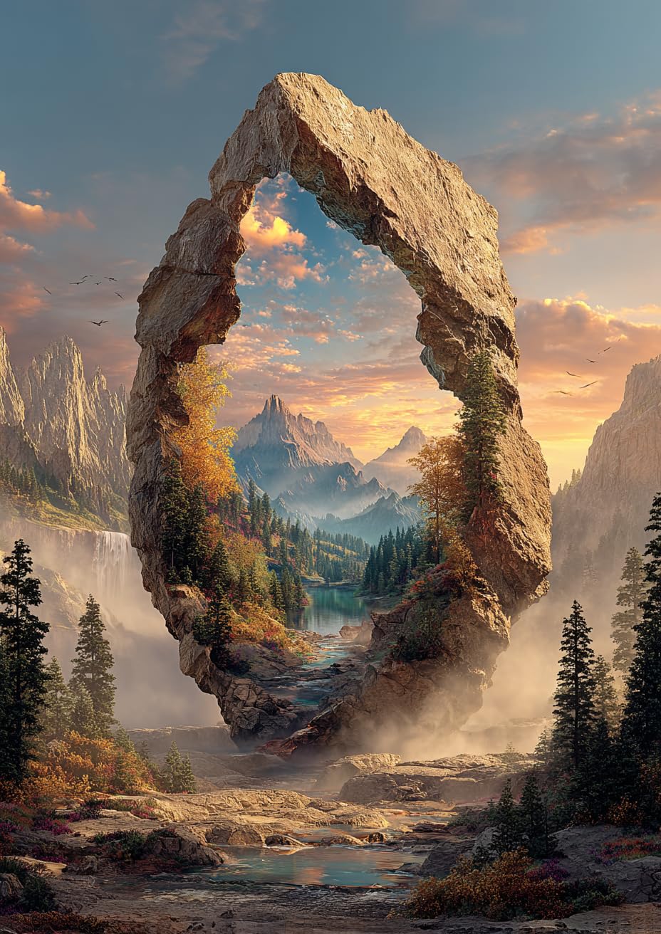 Yunlus Jigsaw Puzzles for Adults 1000 Pieces Impossible Hard Difficult Challenging Puzzles for Adults 1000pc Puzzle Natural Mountains Forest Rock Landscape Jigsaw Puzzle 1000 Piece 28 x 20 inch