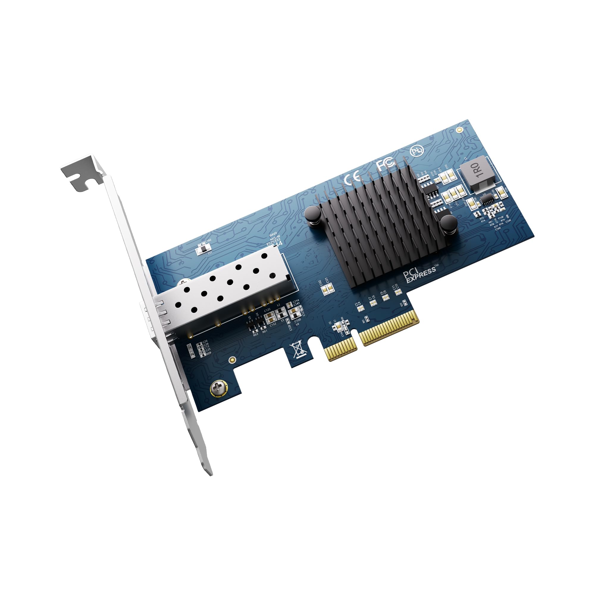 10 Gbps PCIe NIC Network Card, Single SFP+ Port, Intel 82599EN, Compatible with Windows Server/Linux/VMware, Supports Intel X520-DA1