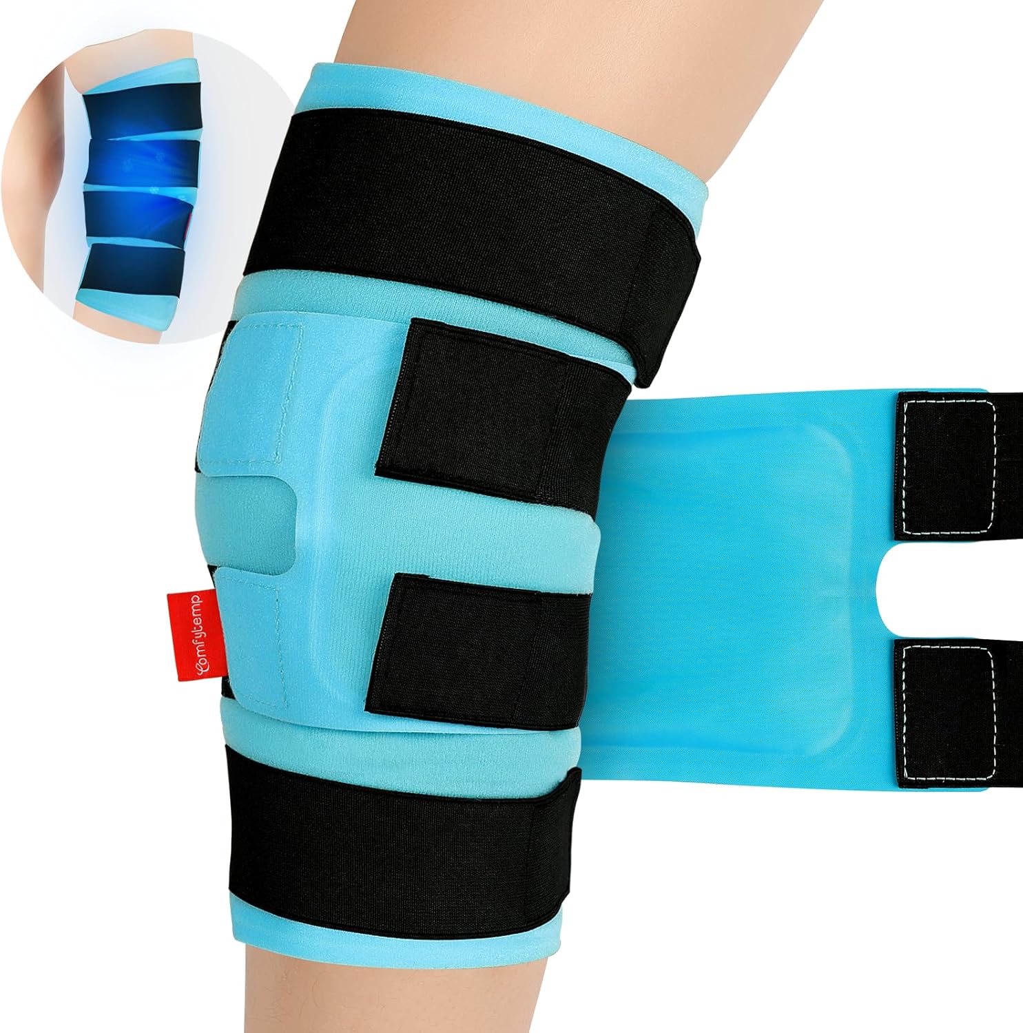 Comfytemp Extra Large Knee Ice Pack Wrap and Ice Pack for Back Pain Relief Bundles