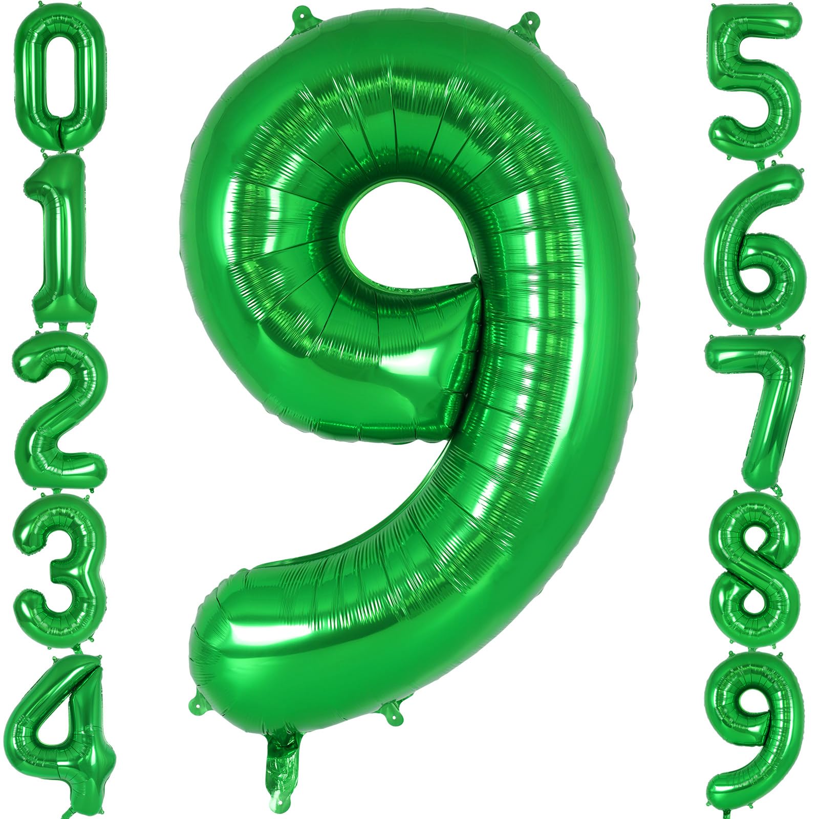 Amazon.com: Dark Green Number 9 Balloon 40 Inch, Big Large Foil Helium ...