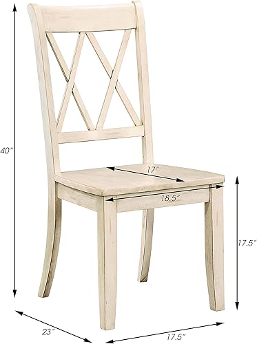 Miniatura 2 de Lexicon Cedric Double X - Sillas laterales de madera (2 unidades), color blanco