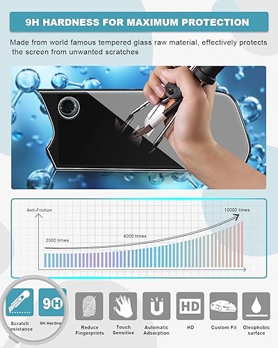 Miniatura 3 de CDEFG 2 protectores de pantalla para Chevy Traverse Silverado EV 2025 2026, vidrio templado para Chevrolet Traverse/Silverado EV 2024-2026 2 piezas