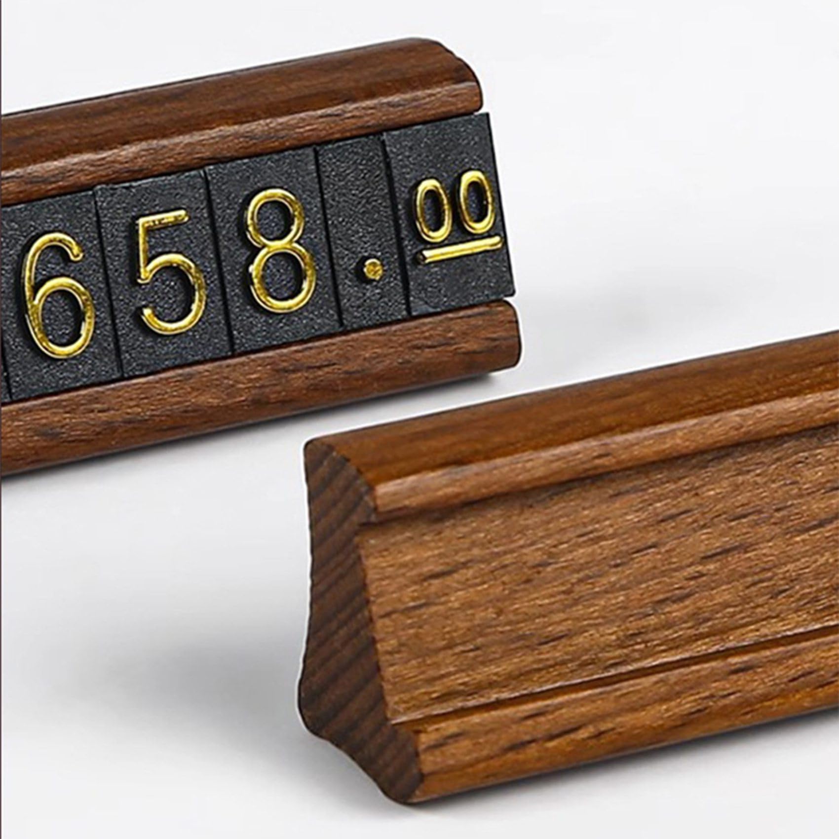40 Set Mini Legno Combinato Numero Prezzo Cubi Etichetta Regolabile Numero Prezzo Etichetta Segno Titolare Carta Supporto B
