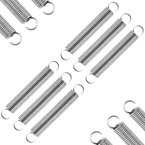 PPFEITOU 6pcs Extension Springs,0.047"x0.4"x2.76" 304 Stainless Steel | Extension Springs with hook ends 2.76inch