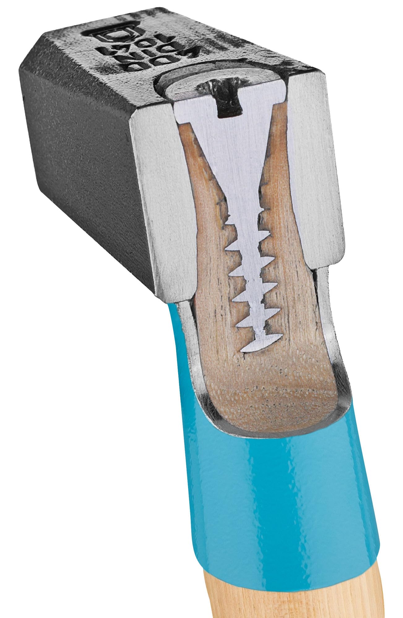 HAZET Schlosserhammer BluGuard 2140N-50, 320mm Länge, 500g Hammerkopf,mit Keilschraube für höchste Sicherheit, Qualitätsstahl und ergonomischem Stiel