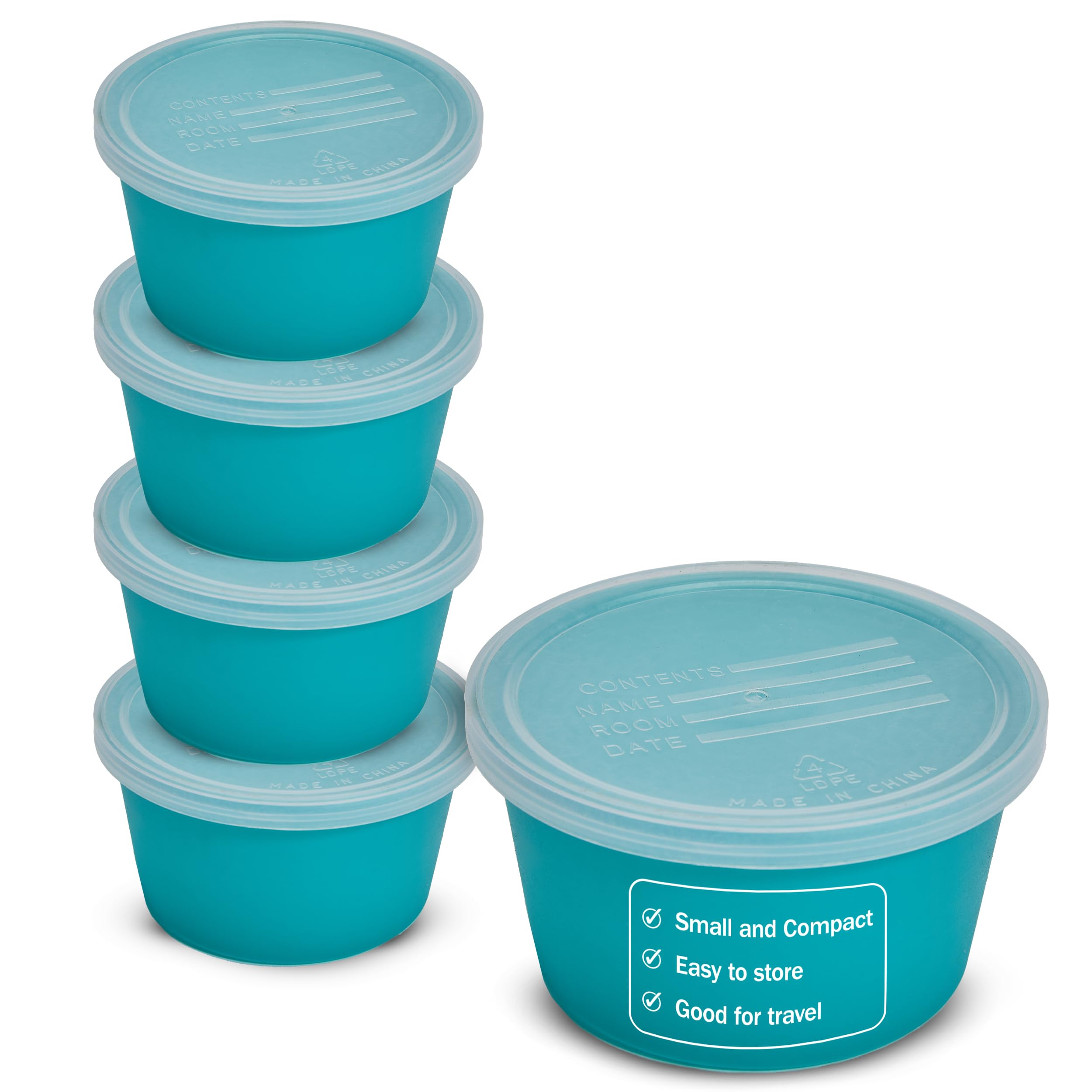 Taza de prótesis con tapa paquete de 5 fundas portadentaduras y soportes lavables 6