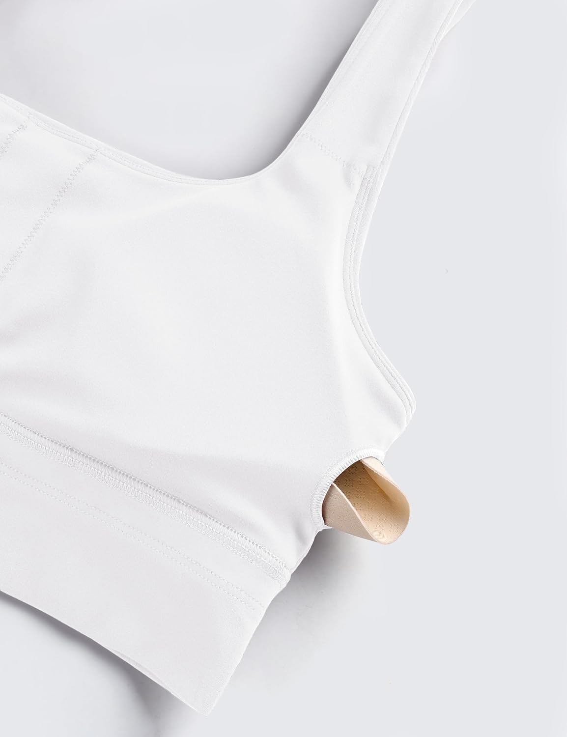 BAYDI Clouduxi Scoop Neck Sports Bras for Women - U Back Padded Workout Crop Top with Built in Bra Low Impact Yoga Bra - Image 5