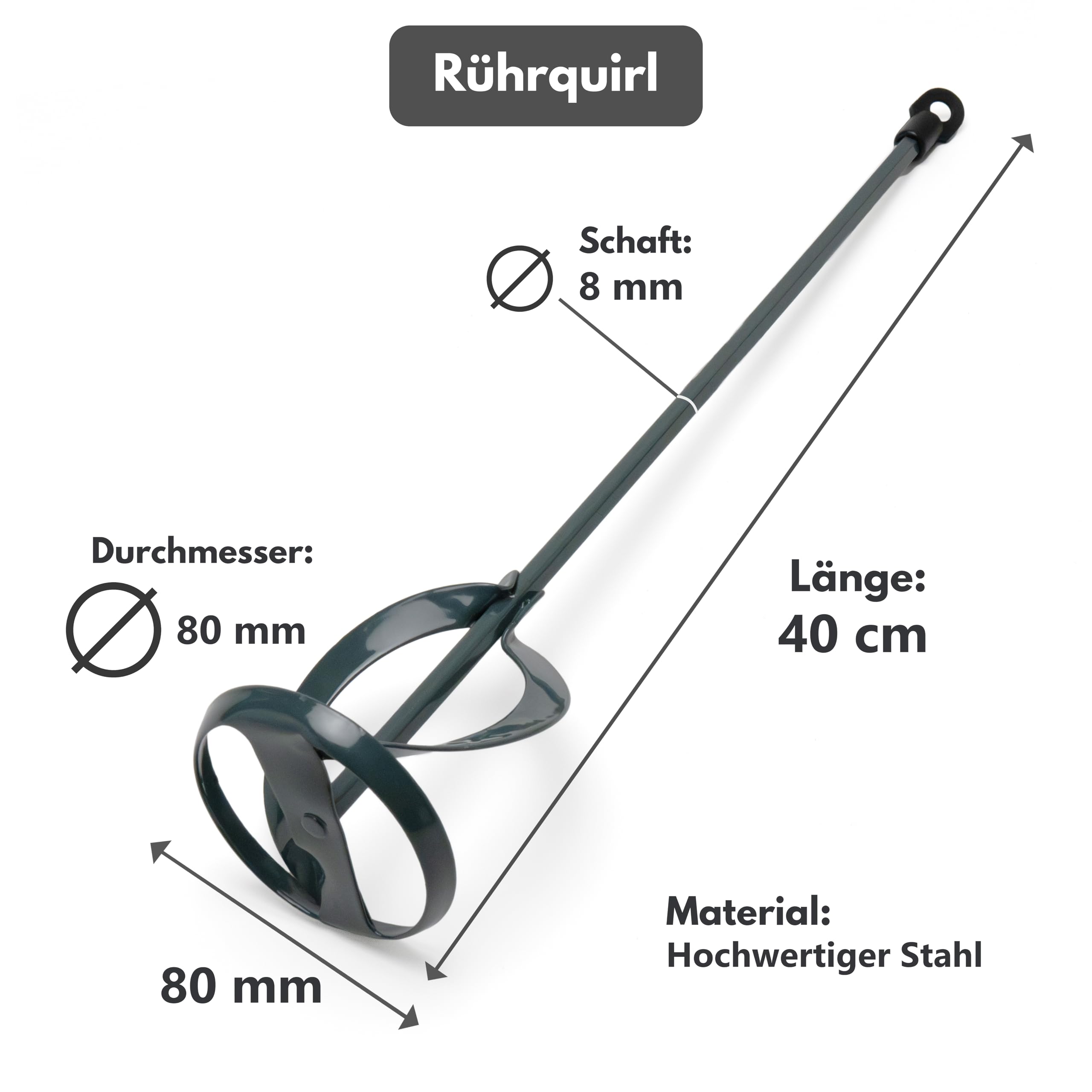Epoxidharz Bodenbeschichtung Werkzeug Set 8tlg, Bodenfarbe Verarbeitungswerkzeug Kit | 40cm Entlüftungsroller und Bodenwalze | Rührquirl | Farbwanne | Lackierroller | Pinsel | Nagelschuhe