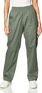 EDS Signature Scrubs for Women, Elastic Waist Pull-On Cargo Pants for Women in Soft Brushed Poplin 86106